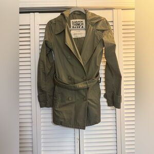 Garage Olive Green Trench Coat
